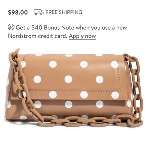 NWT House of Wow Polka Dot Shoulder Bag